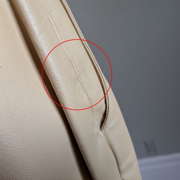 Vintage Y2K Uniform Paul Richard Leather Pants Tan High Rise Size 6 - Picture 7 of 11